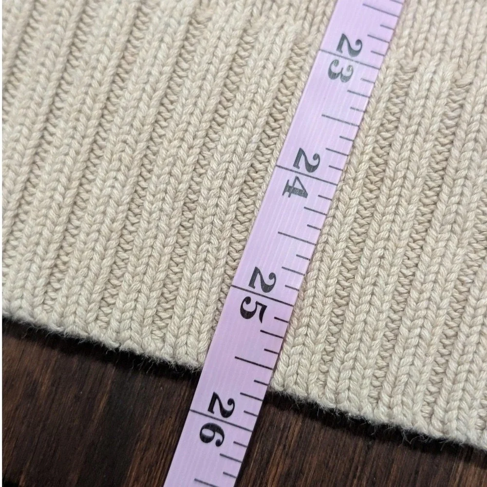 Timberland Sweater Mens XL Fits L Beige Cream Cotton Raglan‎ Ribbed Crewneck Y2K